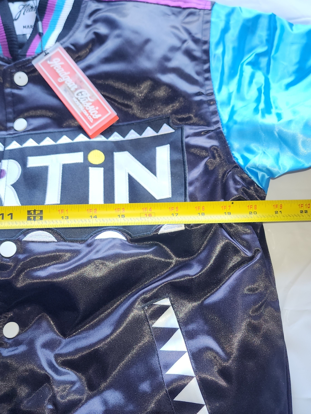HEATHER CLASSICS MEN'S MARTIN DAMN GINA SATIN JACKET BLACK/PURPLE SIZE SMALL NWT - Picture 13 of 14